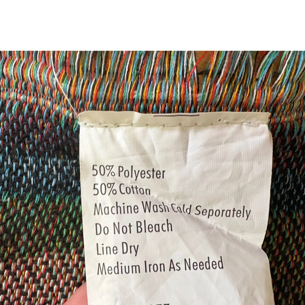 Y2K Vintage Daughter In Law Woven Fringe Tapestry Throw Blanket Wedding Gift